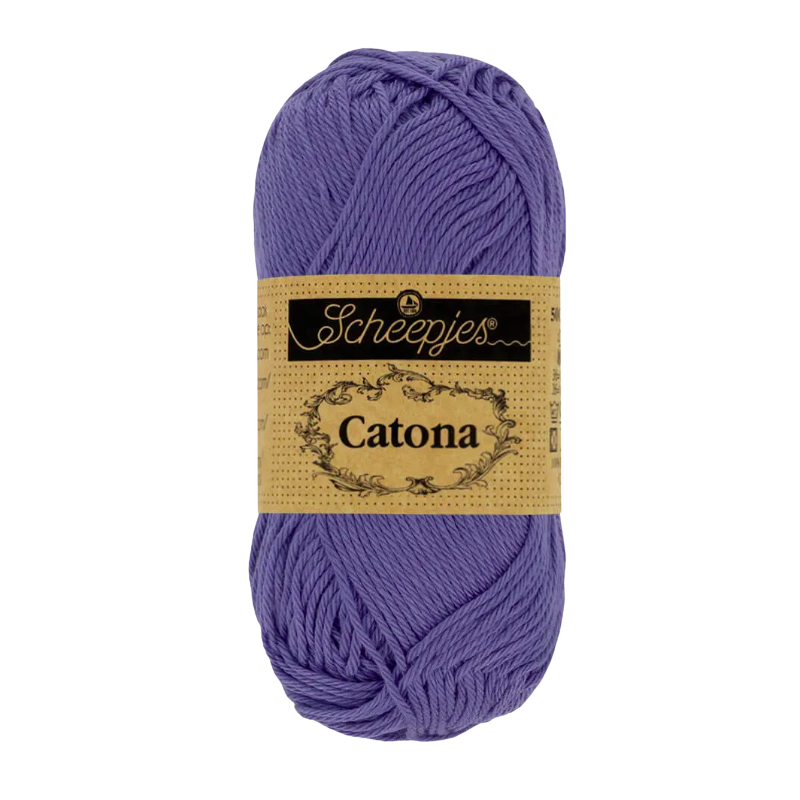 Pelote scheepjes catona 50g coton mercerise couleur améthyste profond 508