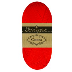 Pelote scheepjes catona 50g coton mercerise couleur orange sanguine 79