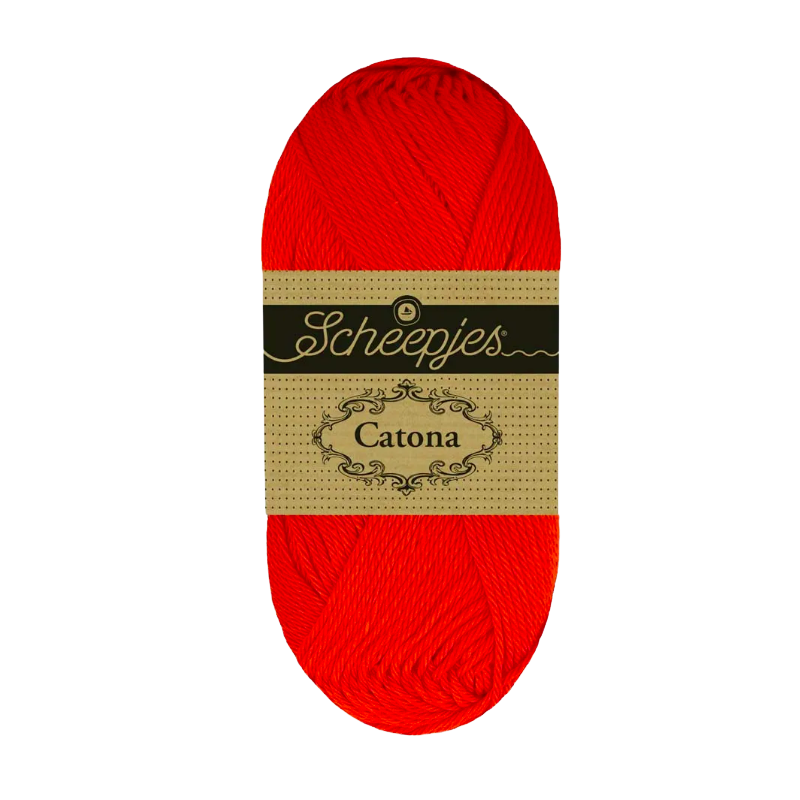 Pelote scheepjes catona 50g coton mercerise couleur orange sanguine 79