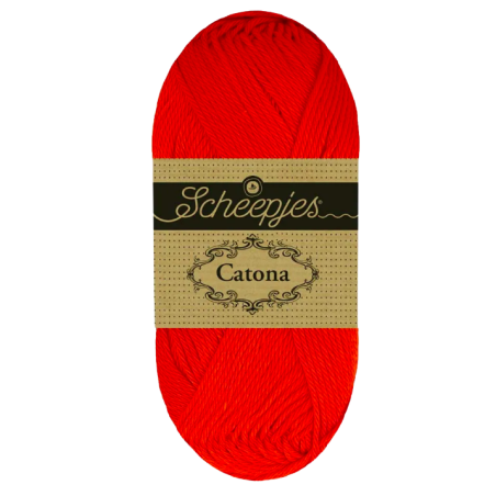 Pelote scheepjes catona 50g coton mercerise couleur orange sanguine 79