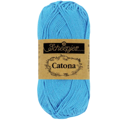 Pelote scheepjes catona 50g coton mercerise couleur bleuet 511
