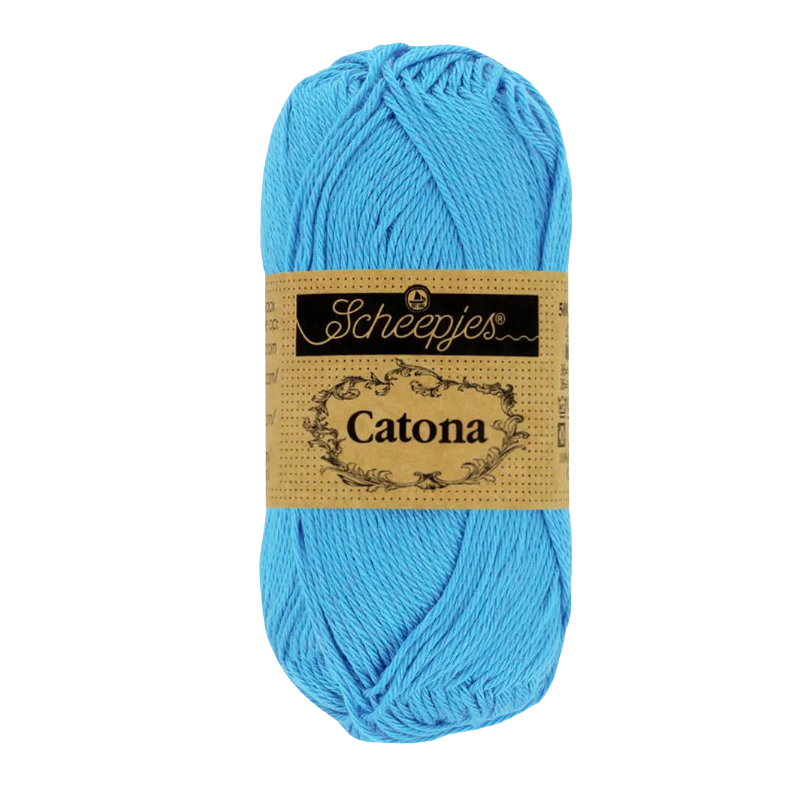 Pelote scheepjes catona 50g coton mercerise couleur bleuet 511