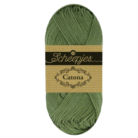 Pelote scheepjes catona 50g coton mercerise couleur cactus 97
