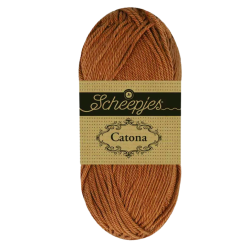 Pelote scheepjes catona 50g coton mercerise couleur fudge 112