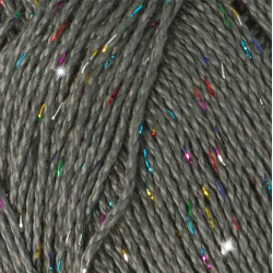 pelote scheepjes catona shine 50g coton couleur gris metal arc-en-ciel 242