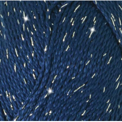 Pelote scheepjes catona shine 50g coton couleur bleu minuit argenté 527
