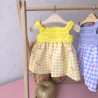 Robe crochet et tissu pour poupée | Vêtement fait main