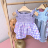 Robe crochet et tissu pour poupée | Vêtement fait main