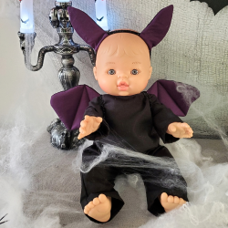 Déguisement chauve-souris poupée 32-36 cm | La Pouponnette