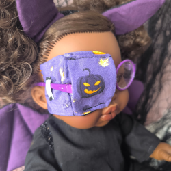 Patch oculaire poupée – cache œil doudou enfant en tissu fait main