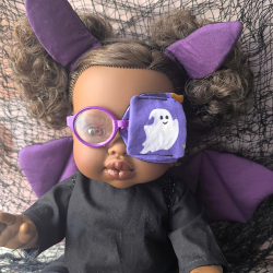 Patch oculaire poupée – cache œil doudou enfant en tissu fait main