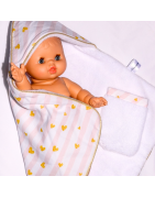 Capes de bain et mini gants – Accessoires poupées faits main