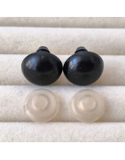 Yeux de sécurité noirs pour amigurumi et peluches – Accessoires crochet